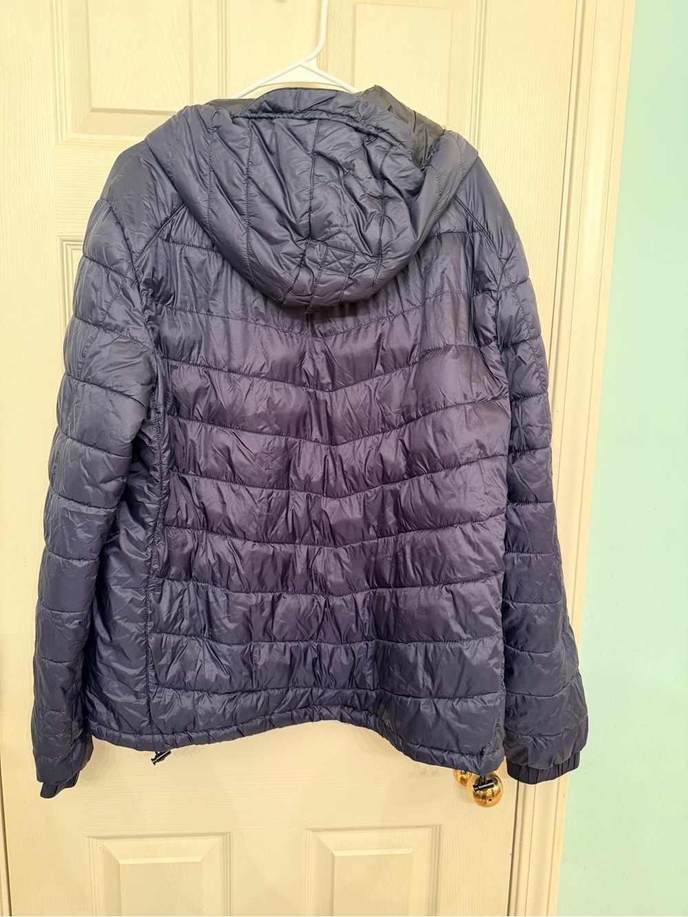 Zara Navy Quilted Jacket with Hood - Picture 5 of 5